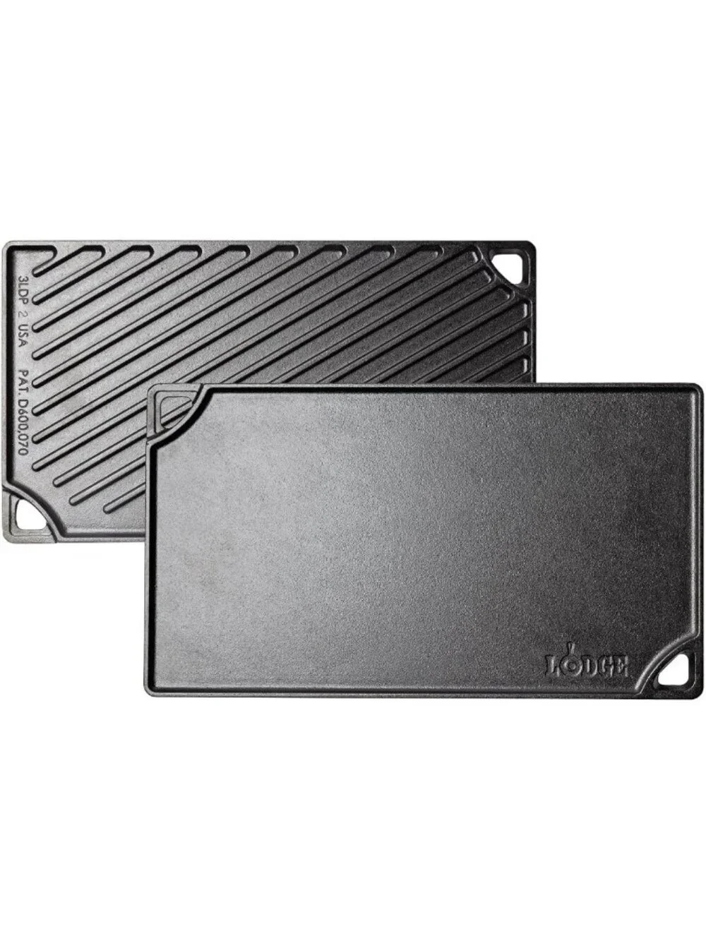 Reversible Cast Iron Grill/Griddle Pan - 16.75